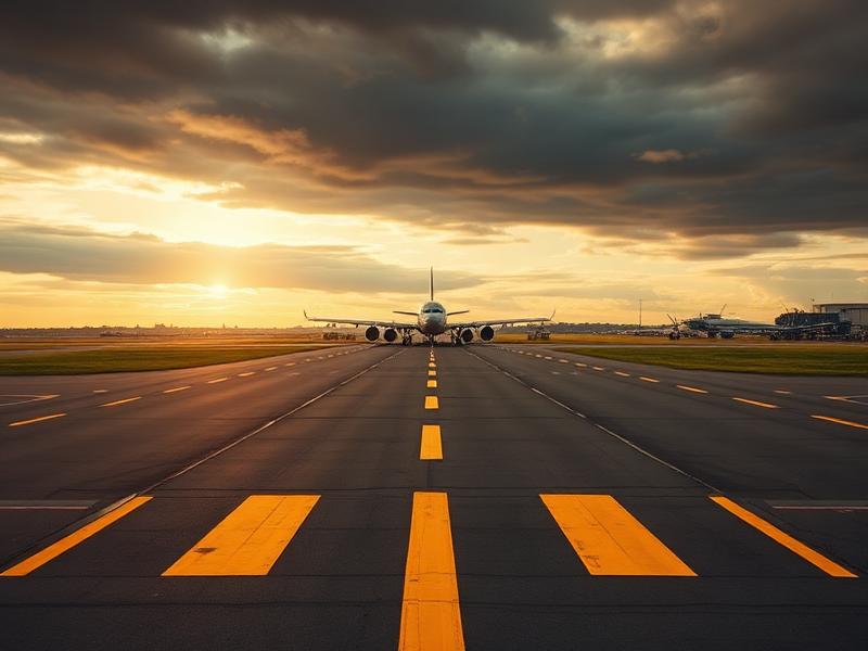 Airport apron and runway surface