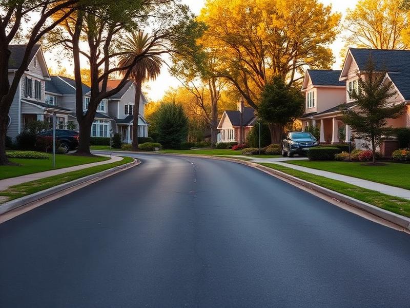 Residential estate road surface